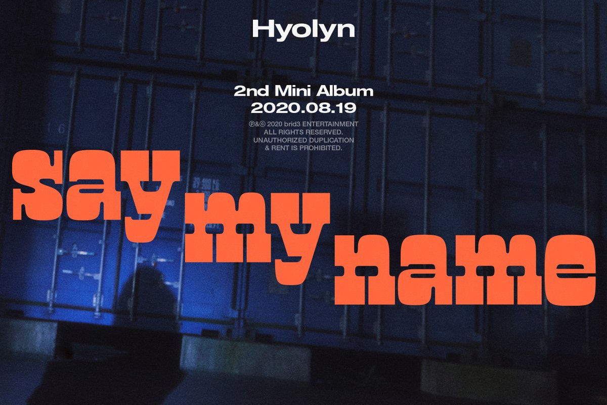 YeahItsBoraa's tweet photo. RT officialhyolyn_: HYOLYN 2nd Mini Album 
<SAY MY NAME> 
COMEBACK TEASER 

📀 2020.08.19 6PM(KST) RELEASE 
#효린 #HYOLYN 
#SAY_MY_NAME #쎄마넴💋 https://t.co/g8nYH8DoVD