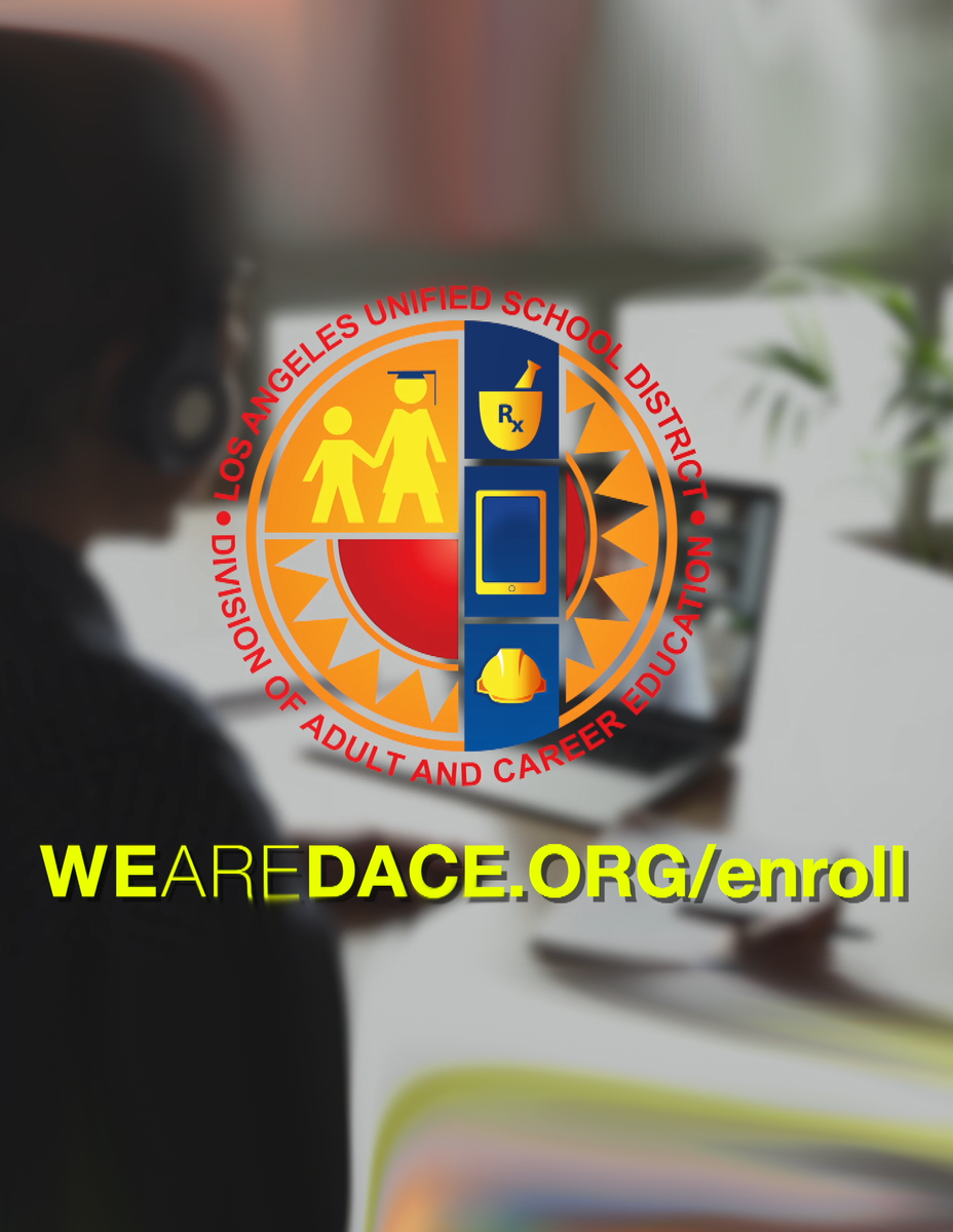 LAUSDAdultEd's tweet photo. Fall Tuition is Free! - View the LA Unified Division of Adult and Career Education fall promotional video.
#FallEnrollment
#WeAreDACE
https://t.co/YWOMTVs2Pr https://t.co/OXYG5iKAVz https://t.co/xTNdpLL2gx