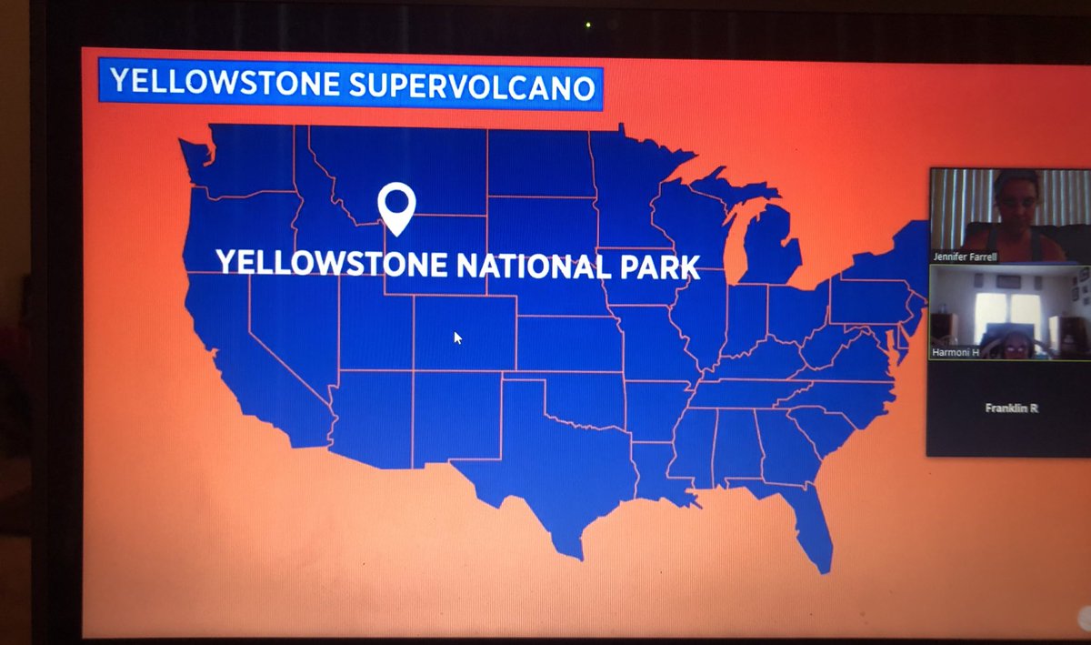 MissJFarrell's tweet photo. Harmoni taught us about volcanoes, specifically the super volcano in Yellowstone National Park! @LB_STEAM #lbsteam https://t.co/Sc8K1LY0Rh