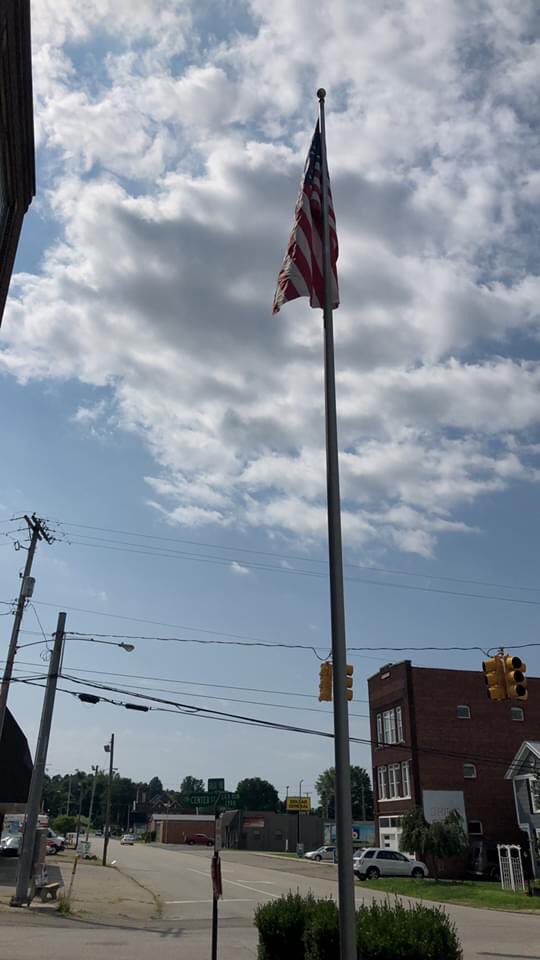 westernsunlodge's tweet photo. We would like to thank Firefighters Dylan Hale and R. Green from the Porter Township Fire Department as well as Les Davison from Scioto Water for helping us replace the broken rope on our flag pole. 

#ThisIsOhioFreemasonry #ohlodgelife https://t.co/RGJ6VB7nUo