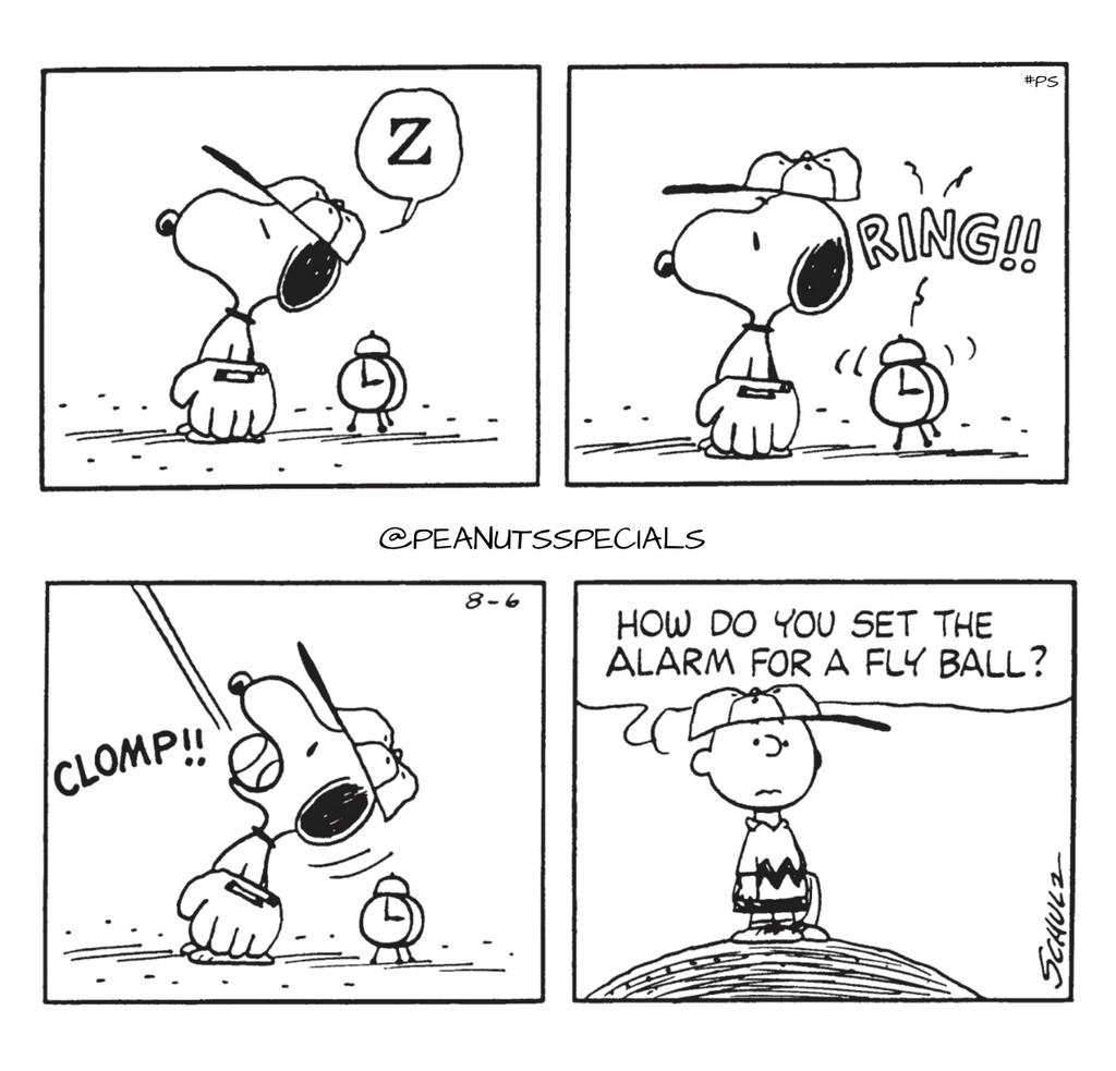 PeanutsSpecials's tweet photo. First Appearance: August 6, 1974
#snoopy #charliebrown #z #ring #clomp #how #set #alarm #flyball #fly #ball #peanutsthursday #peanutsstrong #peanutshome #staysafe #schulz #ps #pnts #peanuts #officialpeanutsspecials #peanutsspecials https://t.co/1DaAqJlhCF