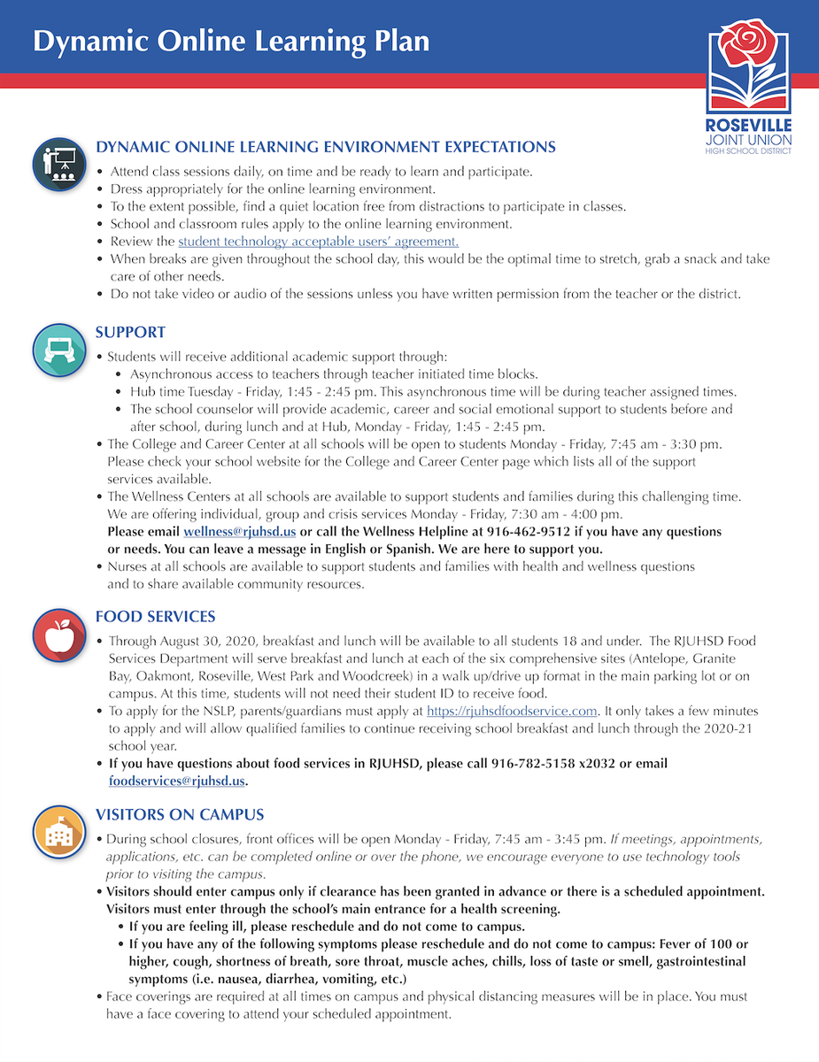 GraniteBayHigh's tweet photo. Check out the Dynamic Online Learning Plan to prepare for school opening. https://t.co/FUVyV0E8f3