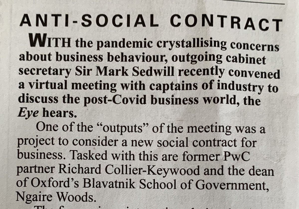 rbrooks45's tweet image. PwC’s tax boss while it helped multinationals dodge billions through its Luxembourg tax avoidance factory - leading to #LuxLeaks - brought in by Gov’t to rebuild “social contract” for business. Full story in ⁦@PrivateEyeNews⁩.