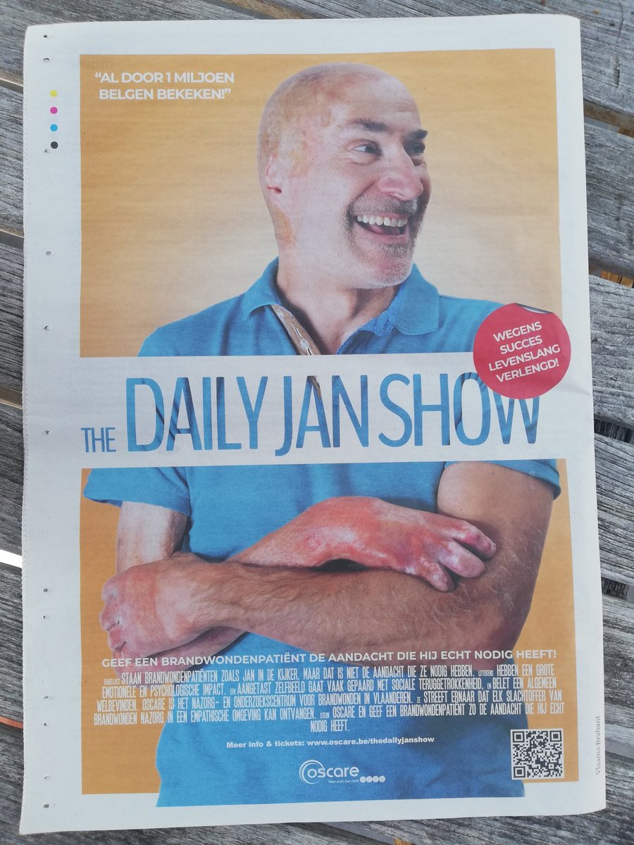 koenmaertens's tweet photo. Geef een brandwondenpatiënt de aandacht die hij echt nodig heeft!
@vzwOscare @destandaard #solidariteitsprijs #thedailyjanshow
#Oscarewecare #brandwondenzorg
Met dank aan #muskus
Meer info & tickets: https://t.co/bAVsdKg02i https://t.co/bFXTGvFwIc