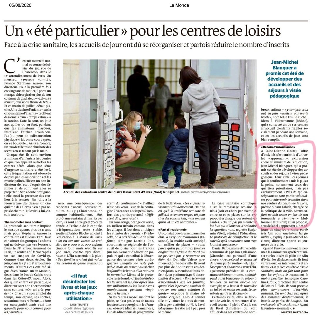 SihamLabich's tweet photo. "C'est la 1ère fois que je vois 1 cheval","Aucun enfant ne doit rester en bas de son immeuble à s'ennuyer."Les #VacancesApprenantes, ça marche à @saint_etienne_ grâce à la mobilisation de tous les acteurs éducatifs, du Maire @PerdriauGael, @Prefecture42 et @DasenLoire #solidarite https://t.co/JQm9THPDkA