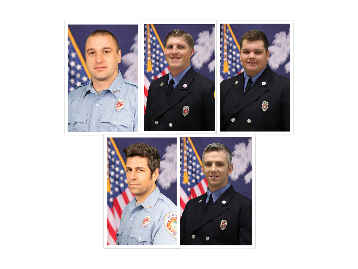 BlufftonFire's tweet photo. The Bluffton Fire District would like to congratulate firefighters Wesley Crum, Blake Drew, Jacob Lemus, Matt Ortiz, and Jake Walsh on their recent advancement to Back up Driver.

#blufftontwpfire https://t.co/zeMs8pq98N