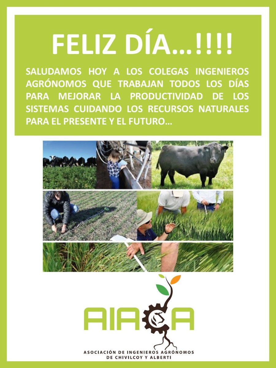 AIACANET's tweet photo. Feliz Día a todos los ingenieros agrónomos..!!! https://t.co/EJW7Eav6KF