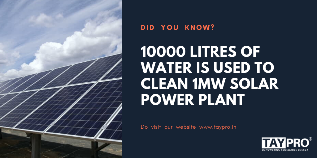 TayPro_Official's tweet photo. How much water is used to clean 1 MW #solarplant? Taypro cleans 1MW plant in 3 hours where as normal #cleaning requires 4-5 days.
#taypro #renewableenergy #dust #solar #solarenergy #cleanenergy #gogreen #greenenergy #antidustsolarshield #solarpanelcleaningrobot #waterlesscleaning https://t.co/tzX4Bgh6EA