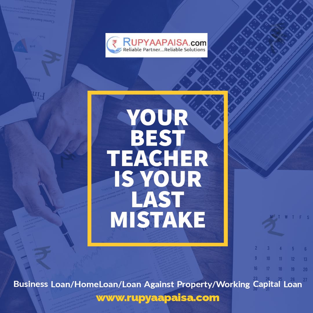 Your Best Teacher Is Your Last Mistake😊
for the best loan call at 9811762199 or visit rupyaapaisa.com
#rupyaapaisa #loanmitra #loan #delhi #delhiNCR #businessloan #homeloan #loanprovider #bank #cash