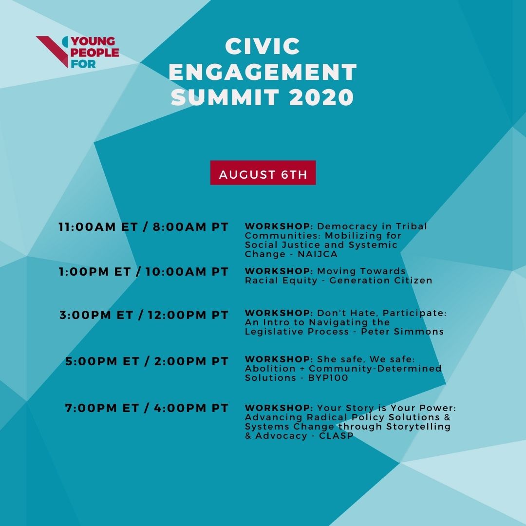 YP4's tweet photo. 🚨[Day 3 Line-up]🚨 Today we are hosting a wide range of impactful workshops, on workshops, on WORKSHOPS that address different strategies for success in our communities. Join our Summit space by registering at https://t.co/06Xu42hmIc @THECiciBattle #BuildingPowerToWin #YP4CE2020 https://t.co/soJy76lm1J