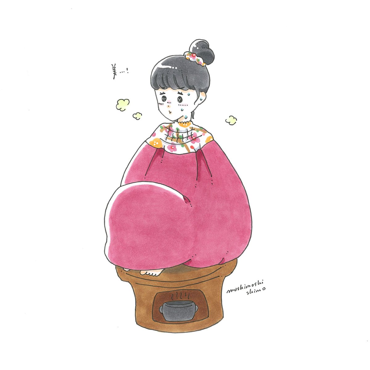 8月のカレンダー作りました テーマはひまわりパンチ です イラスト好きと繋が もしもししものイラスト