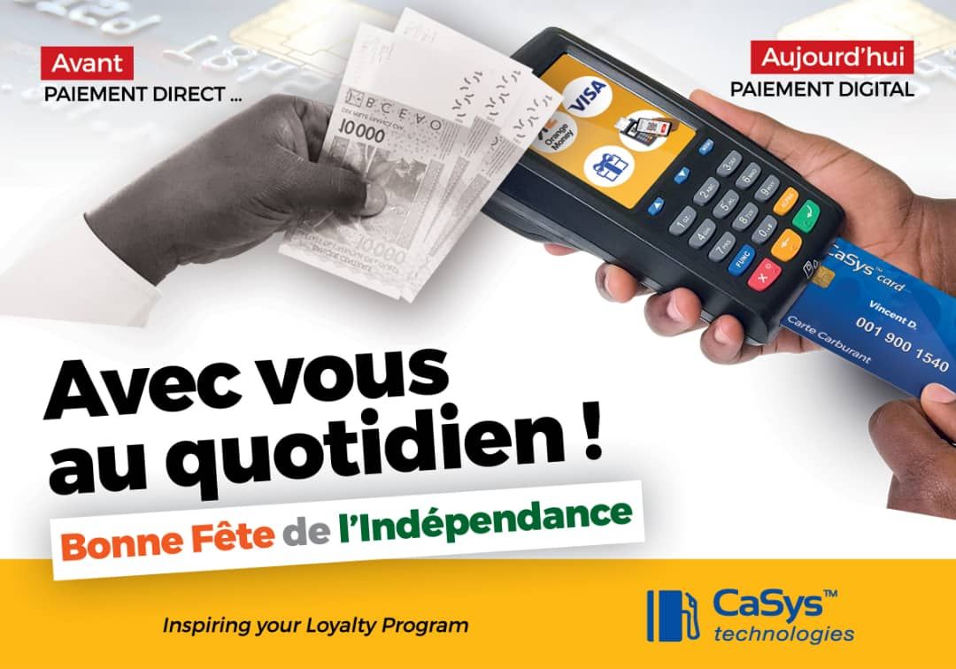 CaSystech's tweet photo. CaSys technologies vous souhaite une bonne fête d'indépendance 🇨🇮 
Avec vous hier, aujourd'hui et demain
#InspiringLoyalty #CaSys #IndependanceDay #CIV225 #MoreThanPayment https://t.co/PyKjFb3fdQ