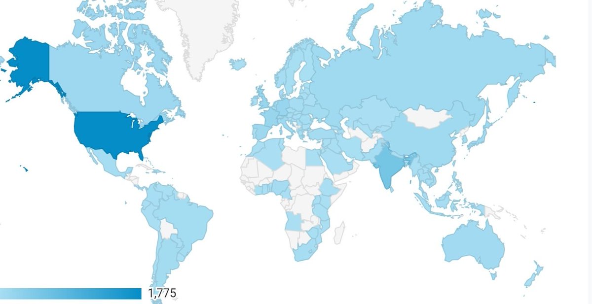 ethereumdevio's tweet photo. Here is the location distribution of ethereum developers that are learning from our website (3 months sample). We're excited by this nice distribution and it means a lot that we build decentralization all together. https://t.co/il139edQr2