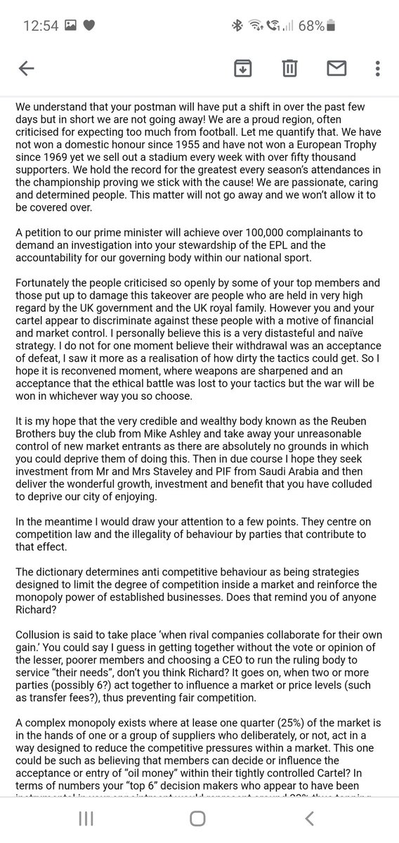nefoxy91's tweet photo. A letter has been sent to Mr Masters of the PL. The author wishes to remain anonymous but is highly dedicated to taking legal action. Things are moving along very nicely. Untied we stand @Marshydj2 https://t.co/2qgdIQZdkS