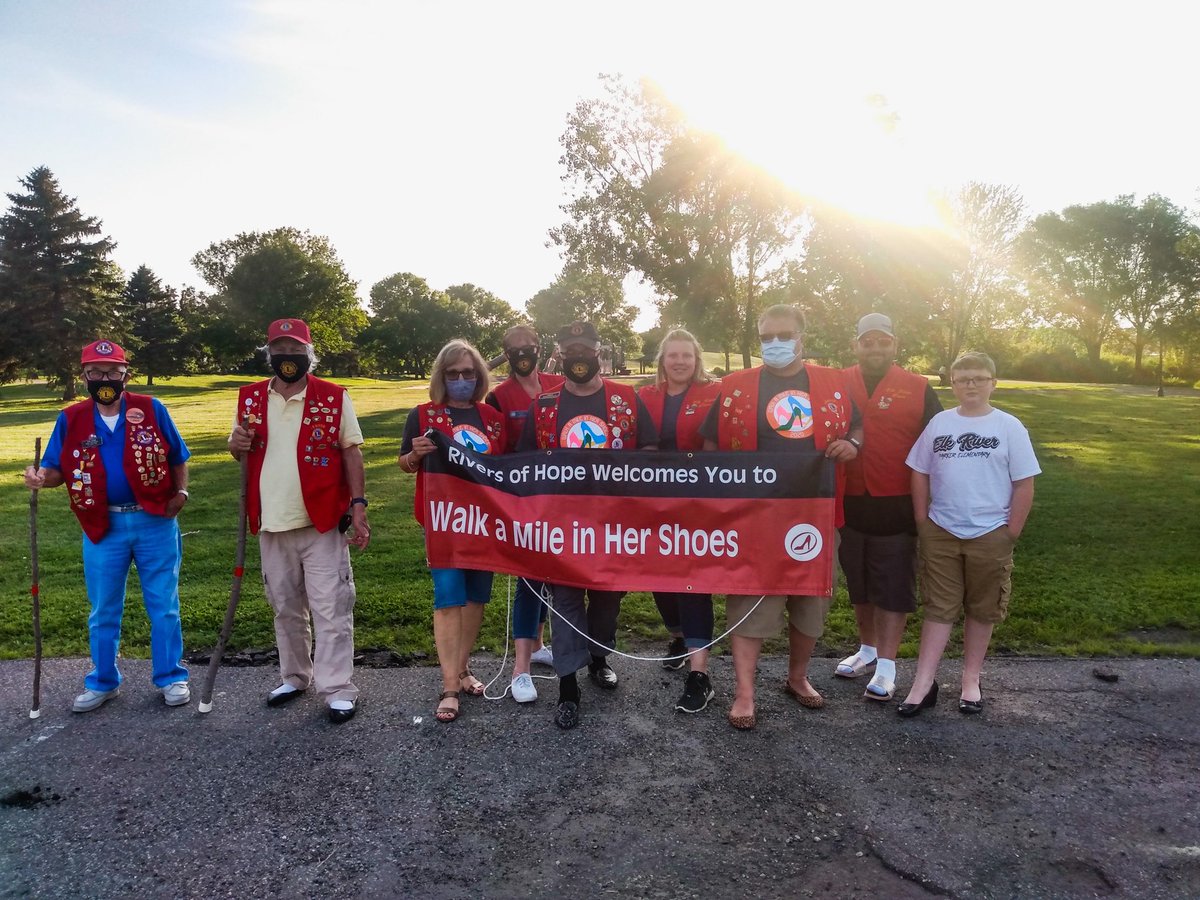 RiversOfHopeMN's tweet photo. Thank you to the Elk River Lions club for starting the 2020 Walk a Mile in Her Shoes event a couple days early! We appreciate your support of Rivers of Hope's mission!
#walktogetherathome #survivor #youarenotalone #walkforhope #riversofhope https://t.co/aymhAlafga