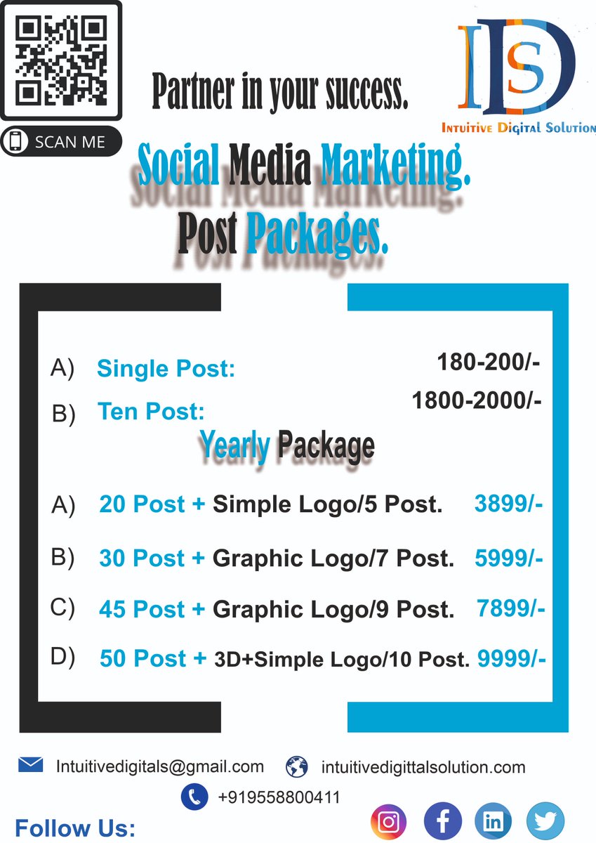 IntuitiveDigit1's tweet photo. Let's share with people about your business and get group of customer on the your doors.
Our social media marketing plan here for you.
#intuitive_digital_solution_all_services
#digital_marketer
#hotoffer
#logofree
#highbenifits_for_business
#websitedesign #graphicdesign #Kudos https://t.co/wjePm26zP8