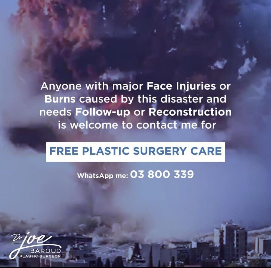 ZakiaDimassiMD's tweet photo. Thank you Joe Baroud for offering free plastic surgery care!
#Lebanon https://t.co/7KsStRbYqb