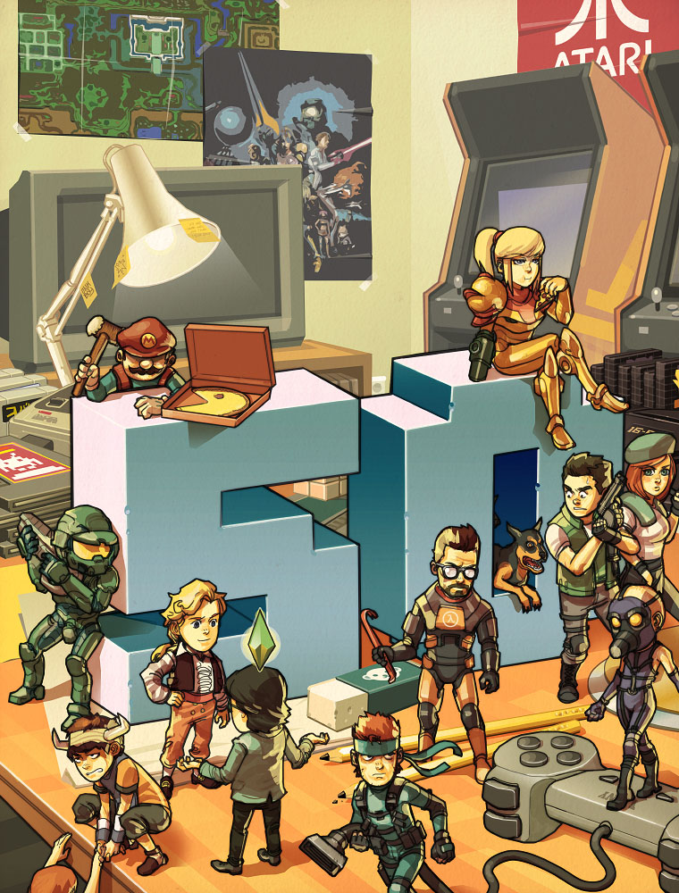 alucard8791's tweet photo. #iconic #history #videogames #characters #clutter #pixelart by #junkboy https://t.co/MSve2Jpbco
