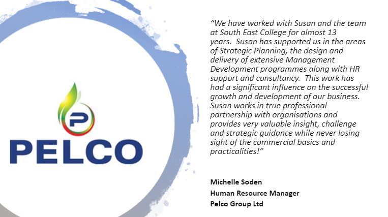 Human Resource Manager of Pelco Group Ltd., Michelle Soden, talks about how South East College’s delivery of Management Development Programmes has allowed Pelco Ltd. to continue to grow.
#onlinelearning #management #pelco #elearning