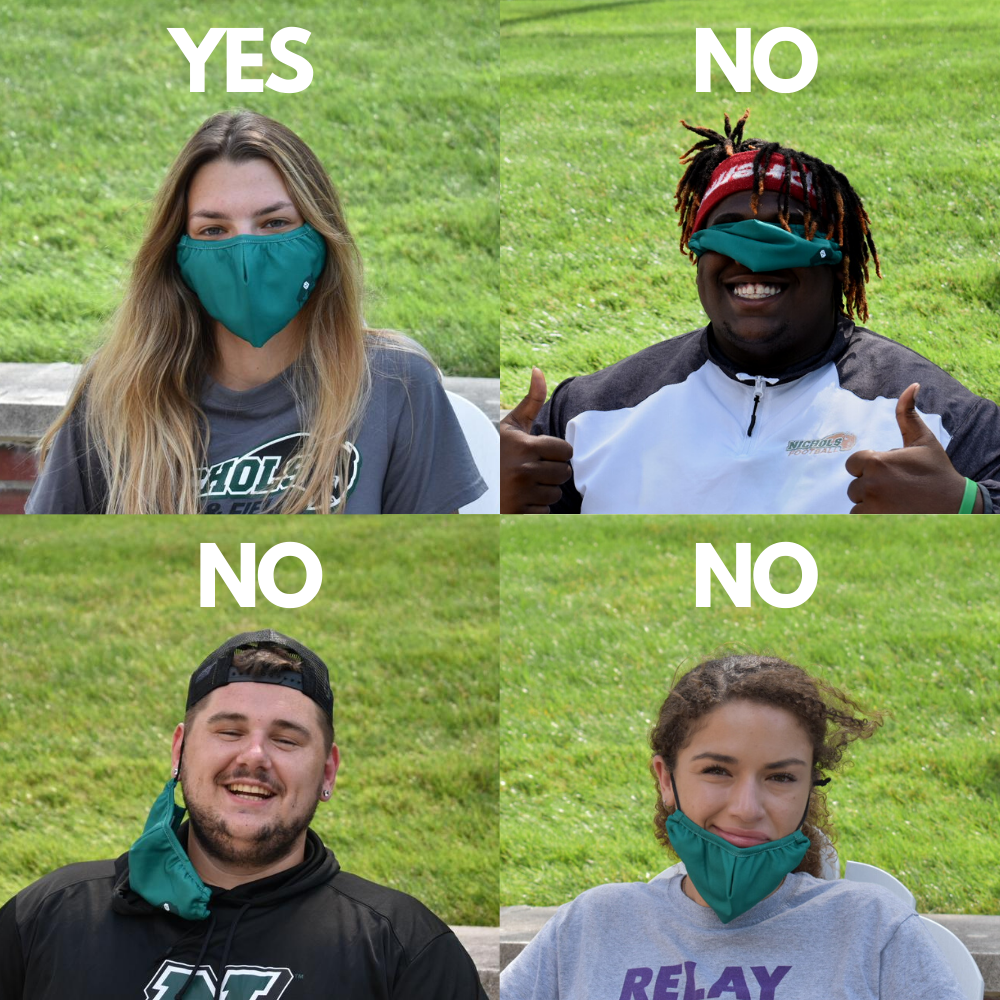 NC__CAB's tweet photo. RT @Nichols_College: Follow this advice to make sure we're not only following fashion rules, but also safety guidelines when we return to campus this fall. Thanks for the demonstration, Bison 😎 #healthyherd #backonthehill https://t.co/Z6OgSHTrEk