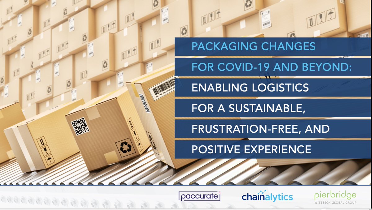 Pierbridge's tweet image. Watch Packaging Changes for Covid-19 and Beyond: Enabling Logistics for a Sustainable, Frustration-Free, and Positive Experience Now! bit.ly/ondemand_carto… 
#Cartonization
#ShipGreen
#SustainablePackaging
#FrustrationFreePackaging
#SustainableShipping