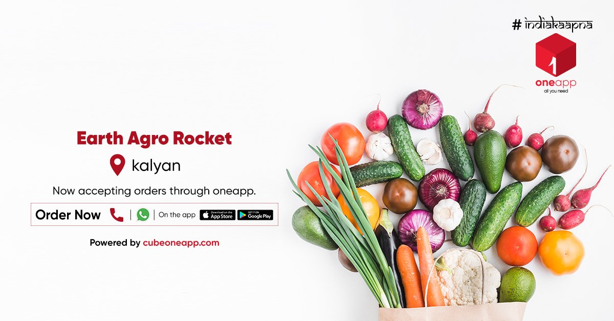 cubeoneapp's tweet photo. Earth Agro Rocket in Kalyan is at your service!

Get your Fresh Vegetables at your doorstep through oneapp today!

Download the app today!
https://t.co/eE887SSz8u

#NoContactOnlyConnections #oneapp #EconomicallyIndependent #Neighbourhood #Vegetables #OnlineVegetables https://t.co/v8wDK1emFg