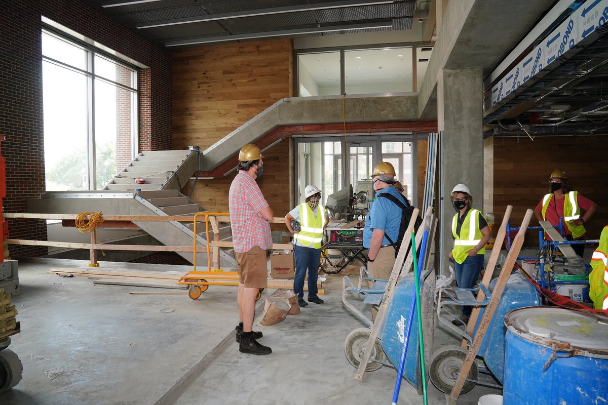 PurdueAg's tweet photo. #PurdueAg’s Academic Council took a tour of the @PurdueABE building this week to view construction progress. The new building is scheduled to open January 2021. https://t.co/LNHnW03iLt https://t.co/Pma91zAftl