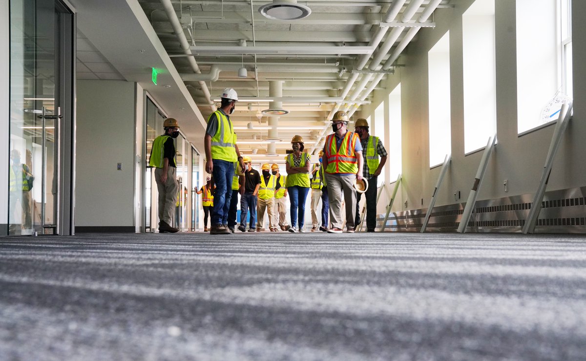PurdueAg's tweet photo. #PurdueAg’s Academic Council took a tour of the @PurdueABE building this week to view construction progress. The new building is scheduled to open January 2021. https://t.co/LNHnW03iLt https://t.co/Pma91zAftl