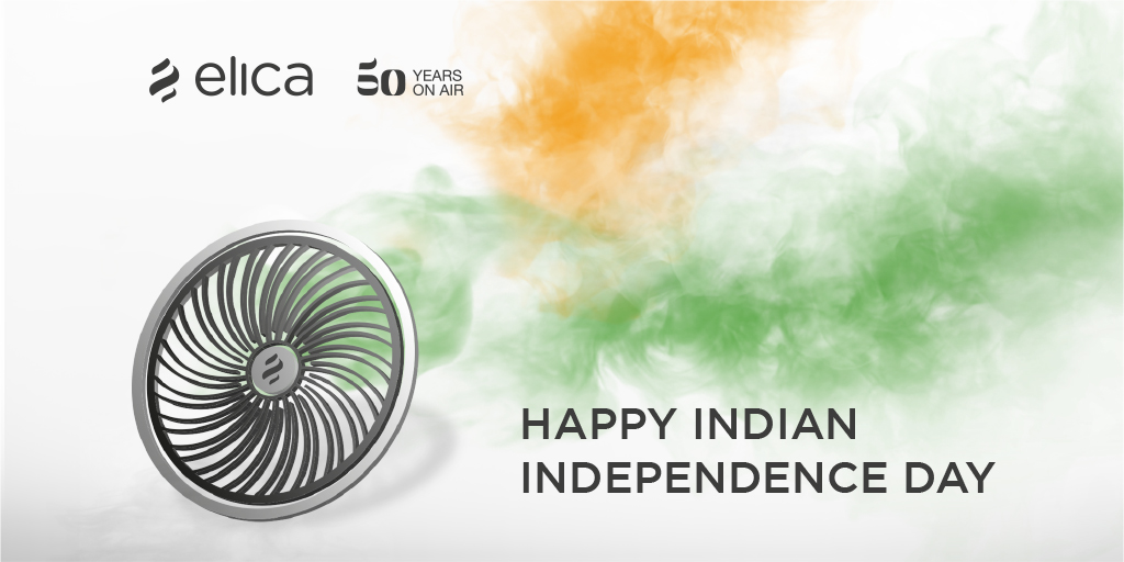 Happy Independence Day, India!
On this very important day for our Indian friends, Elica wishes freedom and happiness for your country.

#IndependenceDayIndia #IndependenceDay2020