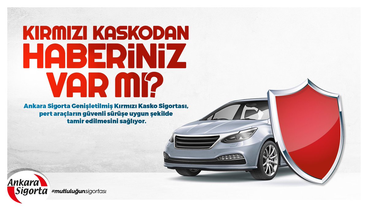 Genişletilmiş Kırmızı Kasko Sigortası, pert araçların güvenli sürüşe uygun şekilde tamir edilmesini sağlıyor. #ankarasigorta #mutluluğunsigortası