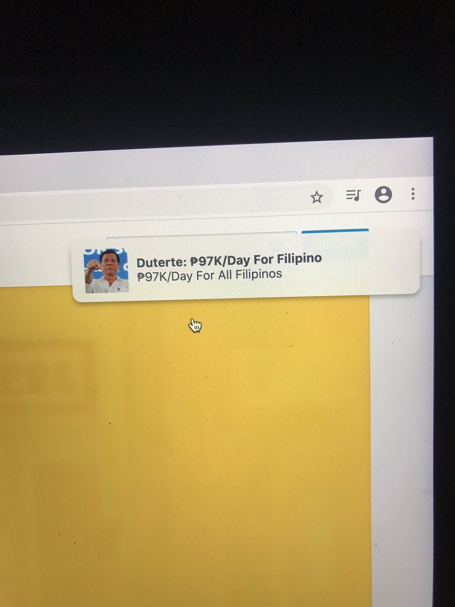 VButchoy's tweet photo. While streaming videos on some websites. This ad keeps on poping. Im kinda hesitant to click on it π #duterteapproved https://t.co/0rrz03mPdl