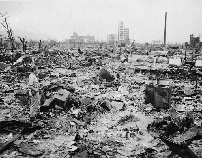 “One had a blister that covered nearly her entire chest. She had a cut on her head… and a great quantity of blood was flowing, coursing down her face. On and on they came, a steady procession numbering some 150,000. This gives some idea of the horror that was Hiroshima.”