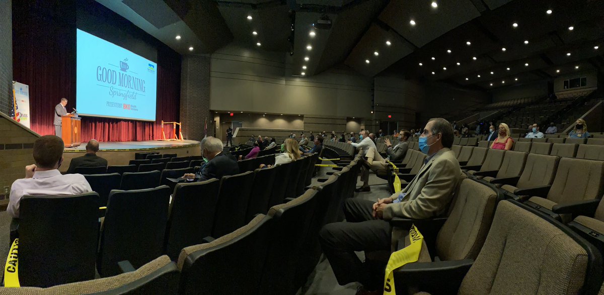 Glad to be meeting in-person this month with the <a href="/SGFChamber/">SGF Mo. Chamber</a> and <a href="/officialSPS/">Springfield Public Schools</a> for #GoodMorningSGF. Go <a href="/KickapooChiefs/">KickapooHighSchool</a>!