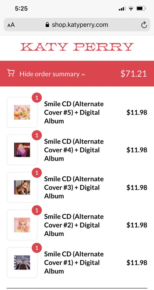 It’s 5AM and I gave in I bought all of  @katyperry’s Exclusive Limited Edition  #Smile Alternate CD Covers I also bought Cover 2 as a Vinyl. I debated on buying them all as Vinyls but that would’ve been $145 so I’m happy with all the CDs gotta support my Queen Katy Perry 