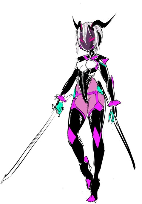 サイファ追記 秘密警察的な役割の仕事人トリオの一人 接触レベル「触(speak no evil)」の要警戒対象を抹殺する役割を担う ウィッチネームの綴りはcipher 戦闘時は頭部周りのバトルドレスが変形して顔全体を覆うマスク状になる 