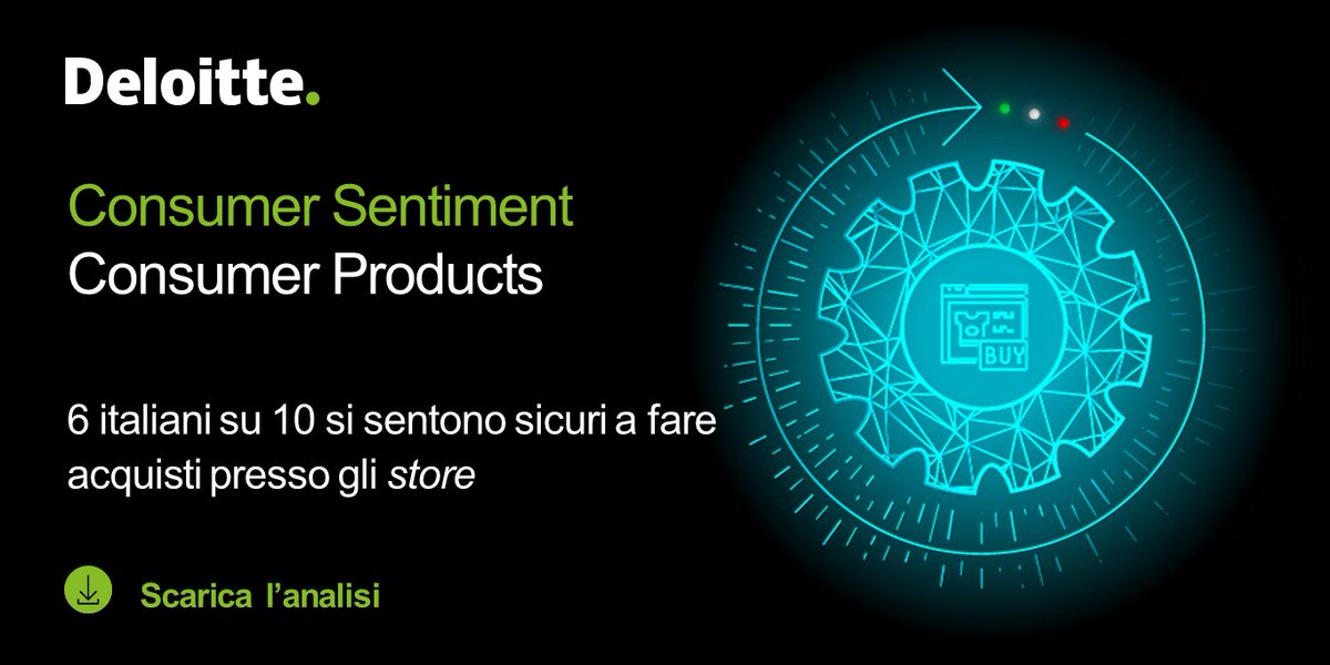 DeloitteItalia's tweet photo. Cresce la fiducia e la sicurezza dei consumatori con un conseguente, seppur cauto, ritorno a spendere. Leggi l’analisi dei nuovi dati forniti dall’Osservatorio Deloitte Global State of #Consumer Tracker. https://t.co/Y2cWbYduKf #DeloitteItalia #ImpactThatMatters #ImpactForItaly https://t.co/mKDzreQQmk