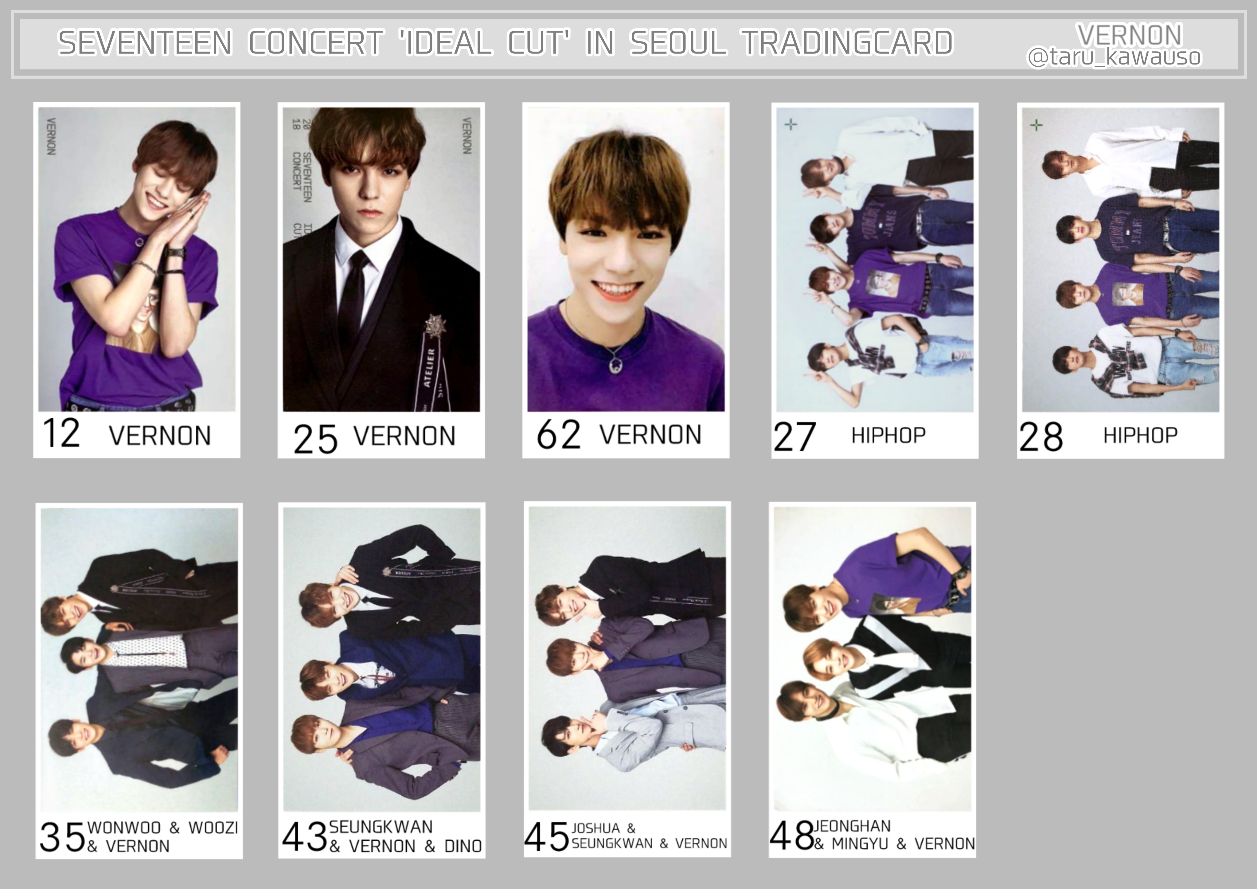 SEVENTEEN IDEAL CUT in Soulユニットトレカ SEVENTEEN CONCERT 'IDEAL CUT' in SEOUL / X