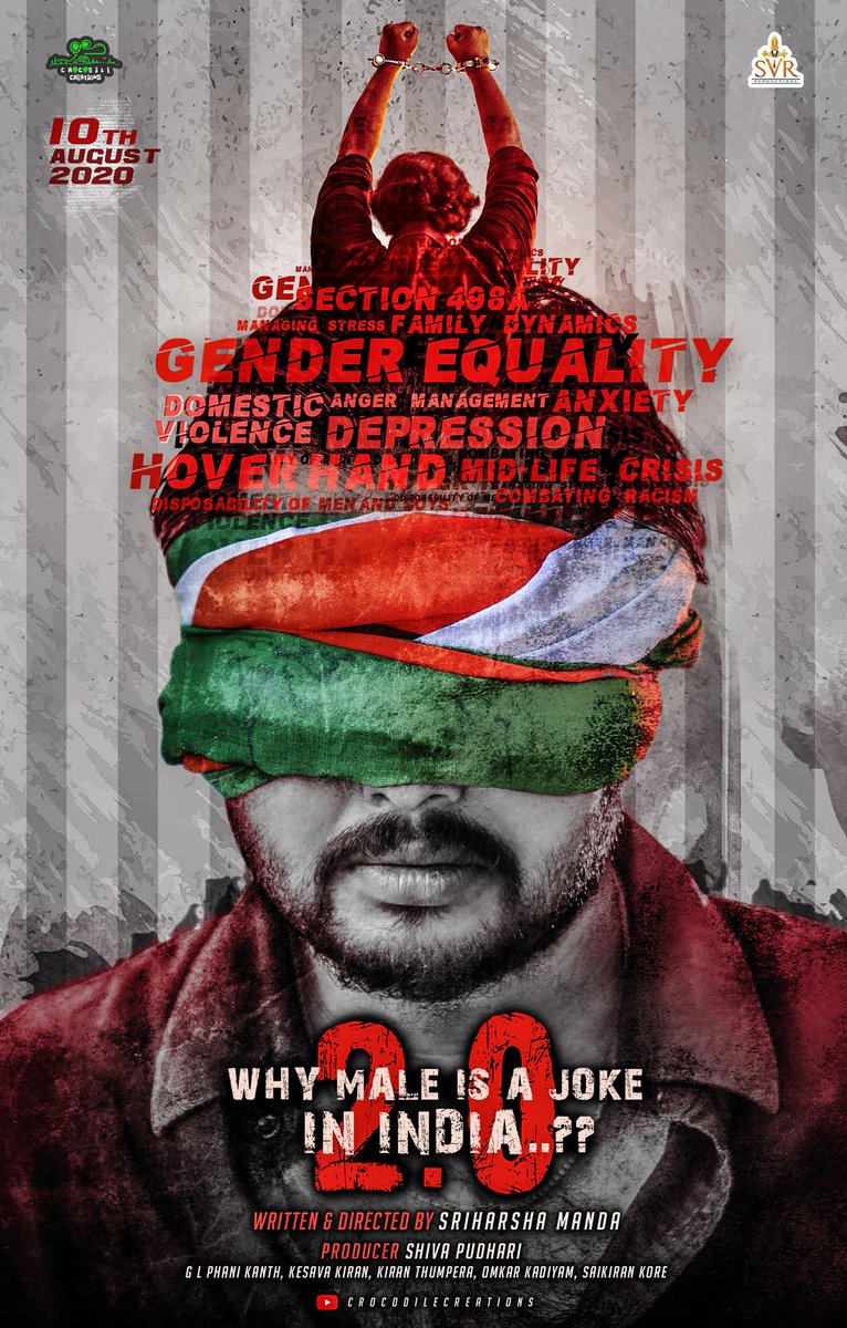 mandasriharshaa's tweet photo. Wait for August 10th, 2020
Why Male Is A Joke In India 2.O on the way...

Stay tuned to https://t.co/t6Glseov2x

#sriharshamanda #shm #basedonshm #croccre #crocodilecreations #svrproductions #whymaleisajokeinindia2
#genderequality #men https://t.co/Q3CX0LbXEq