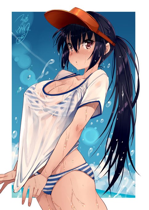 夏なので雑水着&濡れ透け練習+差分 