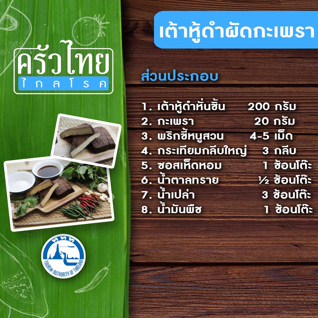 Chailaibackpack's tweet photo. 🍛 สูตรอาหารครัวไทยไกลโรค EP.8 เต้าหู้ดำผัดกะเพรา
🍲 เมนูสุขภาพของดี โพธาราม
#ครัวไทยไกลโรค #thaifood #thailand #thailandtourism #foodlover #travel #ททท #การท่องเที่ยวแห่งประเทศไทย #chefbook #เชฟบุ๊ค #เต้าหู้ดำผัดกะเพรา #ก๋วยเตี๋ยวไข่คุณแหม่ม #ราชบุรี #โพธาราม #กินเที่ยวราชบุรี https://t.co/ImN4vxXMdk