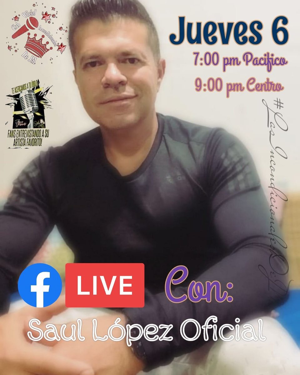 LasInconDeJM's tweet photo. No te puedes perder hoy 06 de Agosto a Jorge Medina a las 9:00 PM Centro en Fans ENTREVISTANDO A SU ARTISTA FAVORITO conducido por #JesusJesus
y producido por #SaulLópez
Será una Noche estupenda #LasIncondicionalesDeJM Estaremos Presentes 🥰😎 @j_medina37 https://t.co/89D4Xhtt0m