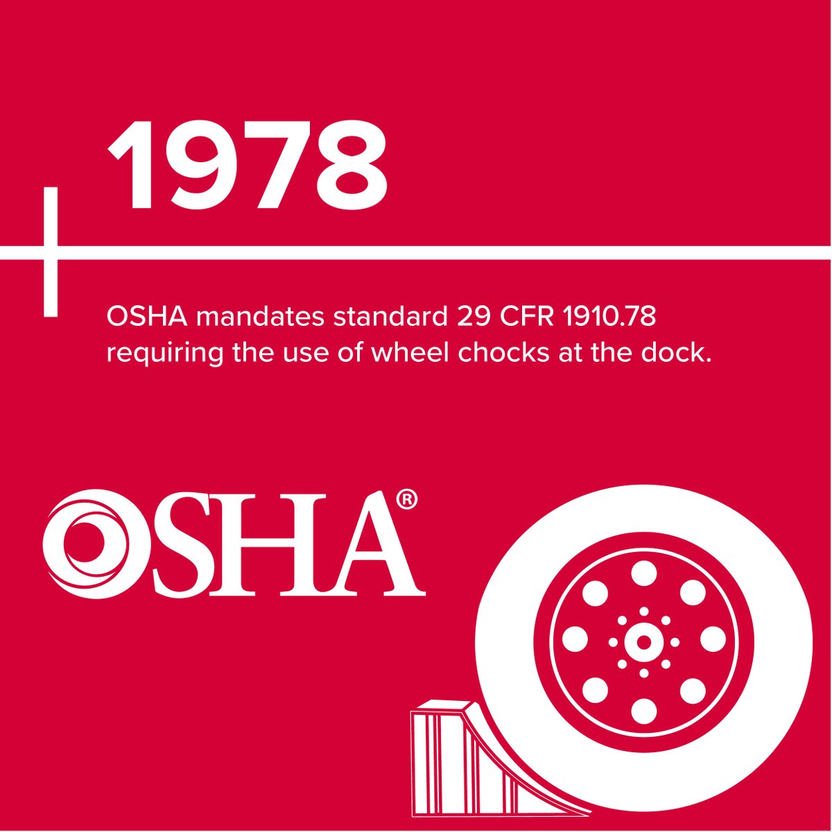 ritehite's tweet photo. OSHA may have heard the Bee Gee's top-charting "Stayin' Alive" on the radio in 1978 when they mandated the use of wheel chocks at the loading dock. The first step to safety at the dock, this solidified the importance of restraining trucks. #DL40 #RiteHite https://t.co/XtXv0l0VmO https://t.co/ehZBNvYFPf