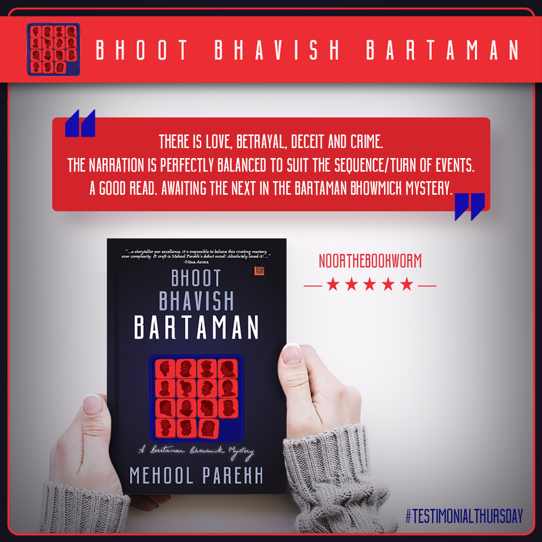BartamanBook's tweet photo. Here’s what Noor has to say about the gripping plot behind the classic whodunit mystery set in the modern time Pune city.

If you haven’t yet grabbed a copy, shop for it now. Available online &amp; in all leading stores near you!

#TestimonialThursday #Reviews #Books #MurderMystery https://t.co/g6ZXOOgMiV