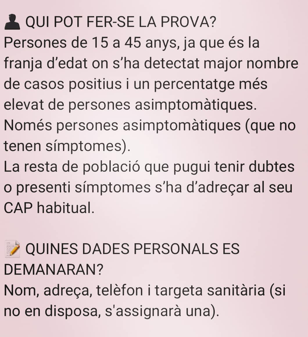 jordi_ballart's tweet photo. 🔴 INFORMACIÓ IMPORTANT SOBRE LES DUES CARPES PER A FER PROVES PCR A TERRASSA👇 https://t.co/gSkUquFI0s