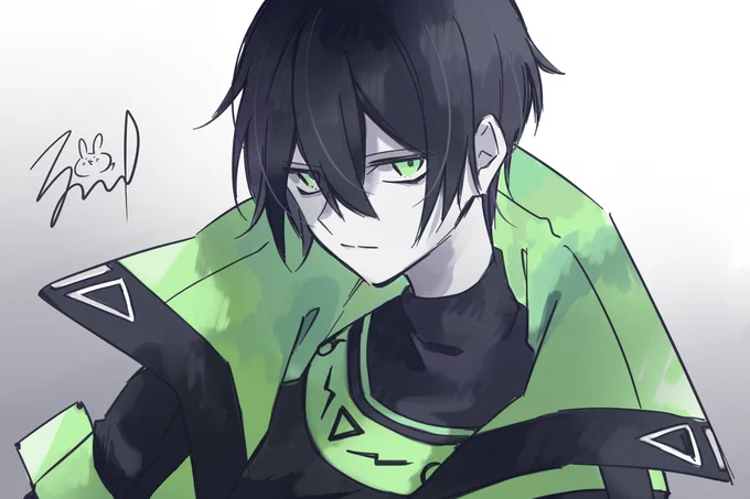 #コンパスエンジョイ部
見ながら描いた零夜くんと手癖零夜くん 