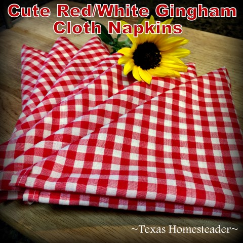 Tx_Homesteader's tweet photo. I always use cloth napkins & I really wanted those cute red/white gingham ones. Come see how I scored 9 of them for only $1. https://t.co/LqooGHASTD
.
.
#Texashomesteader #ClothNapkins #UseWhatchaGot #EcoFriendly https://t.co/sdCtHGjgDG