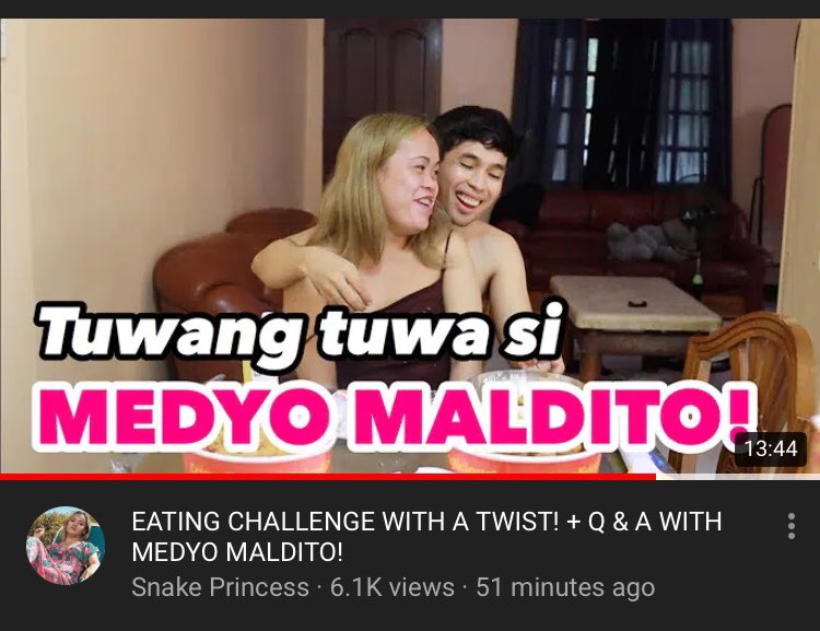 MMS_official_'s tweet photo. Yung habang sinusuboan ka, lalong napapasarap yung kain mo. Ang sarap sa pakiramdam! Eating Challenge kasama si Medyo Maldito. Panoorin ang kabuohang video sa Youtube Channel ni Snake Princess 😊 https://t.co/aFIBMqoDnM https://t.co/u3eGu0uAn0