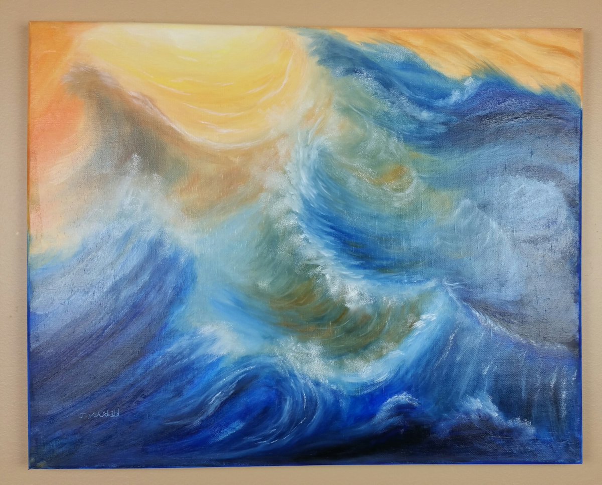 This is the latest painting I made called ''Waves''. © copyright #painting #abstractart