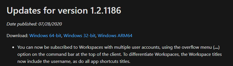 JHolloAtWork's tweet image. The 1.2.1186 #WVD #RDClient release is just awful. Even though I&apos;m only signed in with one account, my username is plastered on literally every RemoteApp entry. At the very least, this UI clutter should only exist IF multiple accounts are in use.