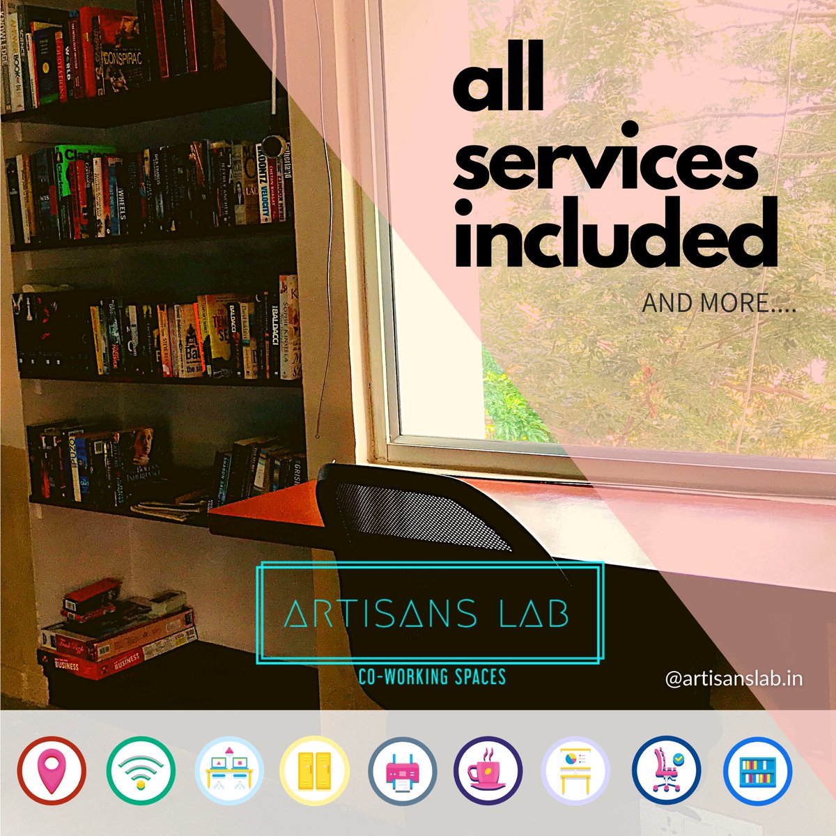 ArtisansLab's tweet photo. Our prices are inclusive of all services required to run a successful business. Email: contact@artisanslab.in to know more about our coworking membership plans.

#cowork #coworkingspace #coworking #coworkers #sharedoffice #workspace #chennaicoworkingspace #servicedoffice https://t.co/tSj1aKQbo3
